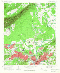 Rome North Georgia Historical topographic map, 1:24000 scale, 7.5 X 7.5 Minute, Year 1967