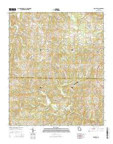 Roopville Georgia Current topographic map, 1:24000 scale, 7.5 X 7.5 Minute, Year 2014
