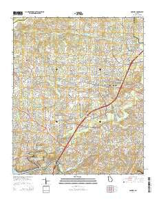 Roswell Georgia Current topographic map, 1:24000 scale, 7.5 X 7.5 Minute, Year 2014