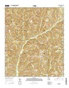 Sanford Georgia Current topographic map, 1:24000 scale, 7.5 X 7.5 Minute, Year 2014
