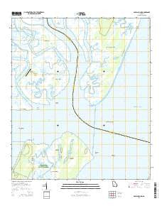 Sapelo Sound Georgia Current topographic map, 1:24000 scale, 7.5 X 7.5 Minute, Year 2014