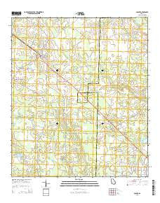 Sasser Georgia Current topographic map, 1:24000 scale, 7.5 X 7.5 Minute, Year 2014