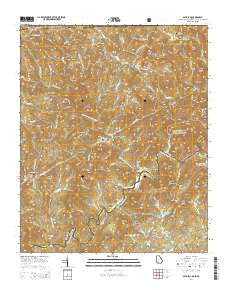 Satolah Georgia Current topographic map, 1:24000 scale, 7.5 X 7.5 Minute, Year 2014