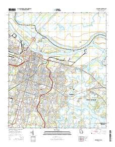 Savannah Georgia Current topographic map, 1:24000 scale, 7.5 X 7.5 Minute, Year 2014