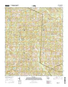 Scott Georgia Current topographic map, 1:24000 scale, 7.5 X 7.5 Minute, Year 2014