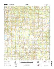 Scotts Corner Georgia Current topographic map, 1:24000 scale, 7.5 X 7.5 Minute, Year 2014