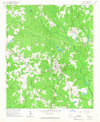 Senoia Georgia Historical topographic map, 1:24000 scale, 7.5 X 7.5 Minute, Year 1965