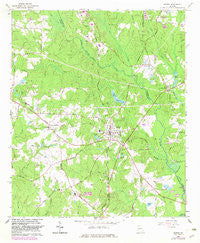 Senoia Georgia Historical topographic map, 1:24000 scale, 7.5 X 7.5 Minute, Year 1965