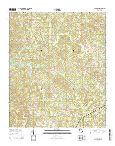 Shoulderbone Georgia Current topographic map, 1:24000 scale, 7.5 X 7.5 Minute, Year 2014