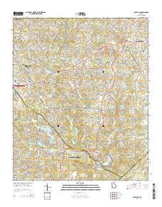 Snellville Georgia Current topographic map, 1:24000 scale, 7.5 X 7.5 Minute, Year 2014