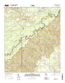 Snipesville Georgia Current topographic map, 1:24000 scale, 7.5 X 7.5 Minute, Year 2014