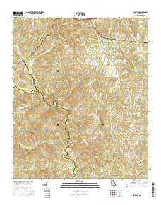 Sparta NE Georgia Current topographic map, 1:24000 scale, 7.5 X 7.5 Minute, Year 2014