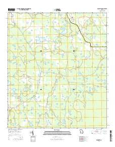 Spooner Georgia Current topographic map, 1:24000 scale, 7.5 X 7.5 Minute, Year 2014