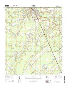 Springfield South Georgia Current topographic map, 1:24000 scale, 7.5 X 7.5 Minute, Year 2014