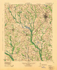 Statesboro Georgia Historical topographic map, 1:62500 scale, 15 X 15 Minute, Year 1943
