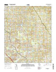 Stockbridge Georgia Current topographic map, 1:24000 scale, 7.5 X 7.5 Minute, Year 2014