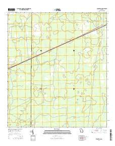 Stockton Georgia Current topographic map, 1:24000 scale, 7.5 X 7.5 Minute, Year 2014