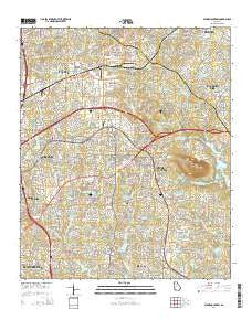 Stone Mountain Georgia Current topographic map, 1:24000 scale, 7.5 X 7.5 Minute, Year 2014