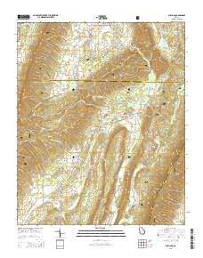 Subligna Georgia Current topographic map, 1:24000 scale, 7.5 X 7.5 Minute, Year 2014