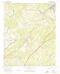 Suwanee Georgia Historical topographic map, 1:24000 scale, 7.5 X 7.5 Minute, Year 1964