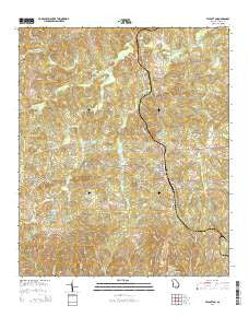 Talbotton Georgia Current topographic map, 1:24000 scale, 7.5 X 7.5 Minute, Year 2014