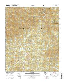 Tickanetley Georgia Current topographic map, 1:24000 scale, 7.5 X 7.5 Minute, Year 2014