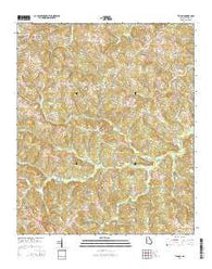 Tignall Georgia Current topographic map, 1:24000 scale, 7.5 X 7.5 Minute, Year 2014