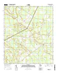 Townsend Georgia Current topographic map, 1:24000 scale, 7.5 X 7.5 Minute, Year 2014
