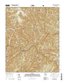 Tray Mountain Georgia Current topographic map, 1:24000 scale, 7.5 X 7.5 Minute, Year 2014