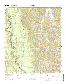 Uvalda Georgia Current topographic map, 1:24000 scale, 7.5 X 7.5 Minute, Year 2014