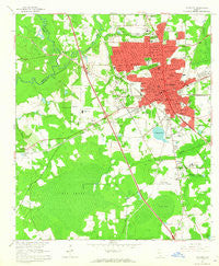 Valdosta Georgia Historical topographic map, 1:24000 scale, 7.5 X 7.5 Minute, Year 1961