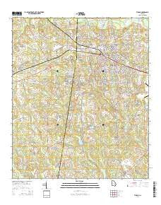 Vidalia Georgia Current topographic map, 1:24000 scale, 7.5 X 7.5 Minute, Year 2014