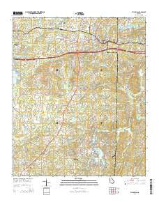 Villa Rica Georgia Current topographic map, 1:24000 scale, 7.5 X 7.5 Minute, Year 2014