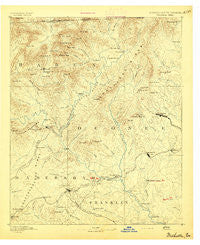 Walhalla Georgia Historical topographic map, 1:125000 scale, 30 X 30 Minute, Year 1892