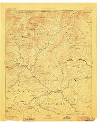 Walhalla Georgia Historical topographic map, 1:125000 scale, 30 X 30 Minute, Year 1892