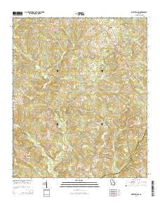 Warthen NW Georgia Current topographic map, 1:24000 scale, 7.5 X 7.5 Minute, Year 2014