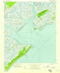 Wassaw Sound Georgia Historical topographic map, 1:24000 scale, 7.5 X 7.5 Minute, Year 1957