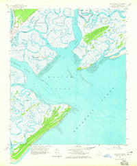 Wassaw Sound Georgia Historical topographic map, 1:24000 scale, 7.5 X 7.5 Minute, Year 1957