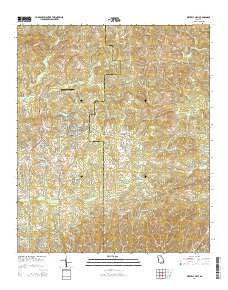 Waverly Hall Georgia Current topographic map, 1:24000 scale, 7.5 X 7.5 Minute, Year 2014