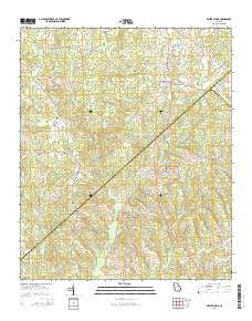 White Plains Georgia Current topographic map, 1:24000 scale, 7.5 X 7.5 Minute, Year 2014
