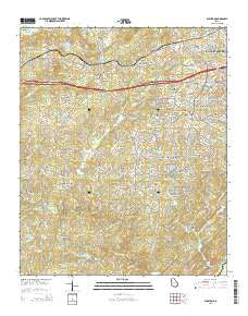 Winston Georgia Current topographic map, 1:24000 scale, 7.5 X 7.5 Minute, Year 2014
