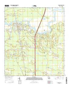 Woodbine Georgia Current topographic map, 1:24000 scale, 7.5 X 7.5 Minute, Year 2014