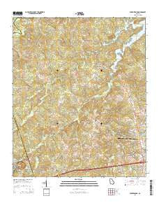 Wrightsboro Georgia Current topographic map, 1:24000 scale, 7.5 X 7.5 Minute, Year 2014