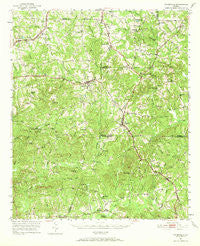 Yatesville Georgia Historical topographic map, 1:62500 scale, 15 X 15 Minute, Year 1951
