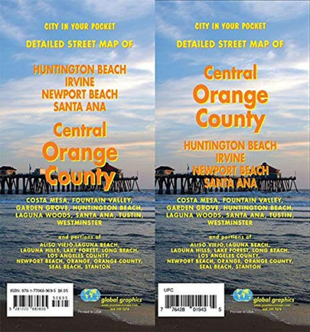 Buy map Orange County Central / Santa Ana / Newport Beach