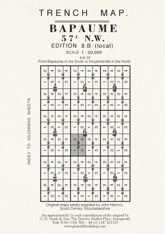 Buy map WWI: Bapaume (France) 57C NW Trench Map