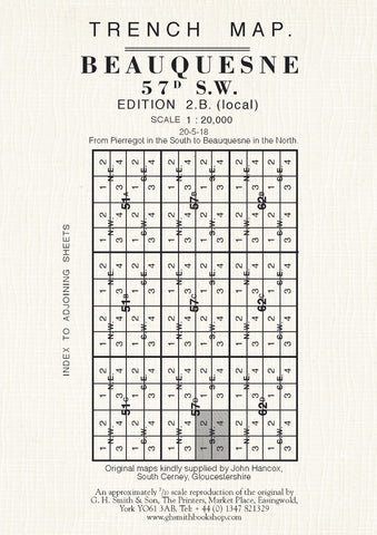 Buy map WWI: Beauquesne (France) 57D SW Trench Map