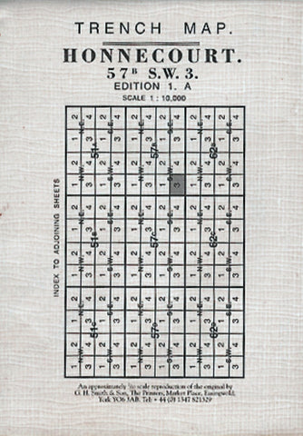 Buy map WWI: Honnecourt (France) 57B SW 3 Trench Map