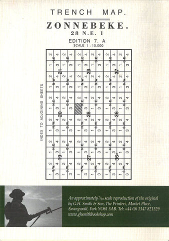 Buy map WWI: Zonnebeke (Belgium) Trench Map