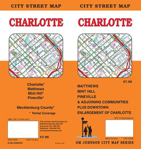 Buy map Charlotte, North Carolina Street Map
